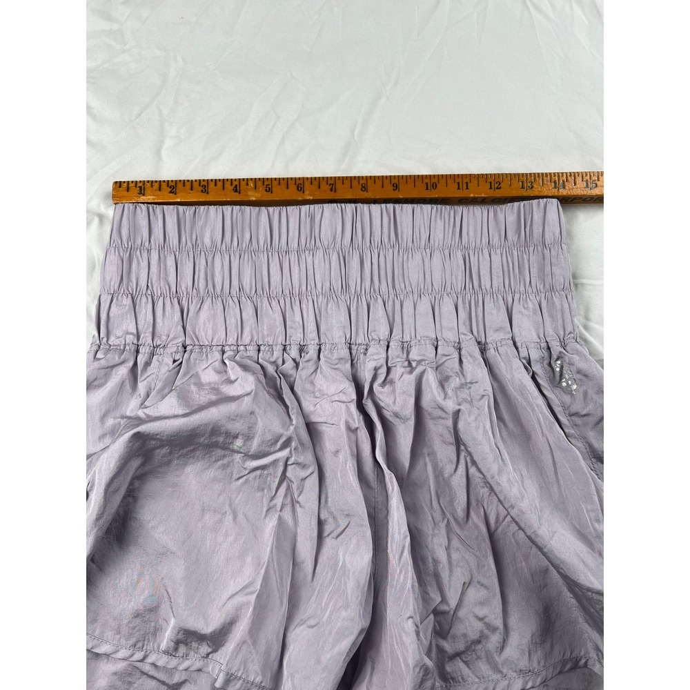 Free People Movement Shorts Lilac Purple‎ High Waisted Smocked Elastic Waist XL - Picture 7 of 9